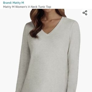 Matty m ladies v neck tunic top